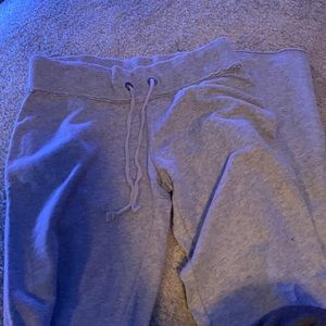 Straight wide leg grey sweatpants.